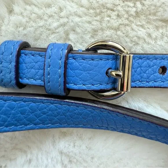 Christian Dior mini electric blue grained calf leather small Bag Authentic